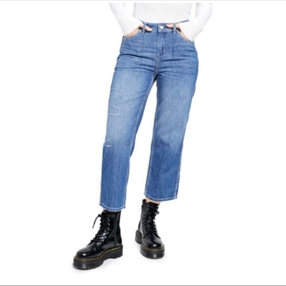 NWT Free People Chloe Baby Barrel Jeans Women’s Size S - Picture 1 of 11